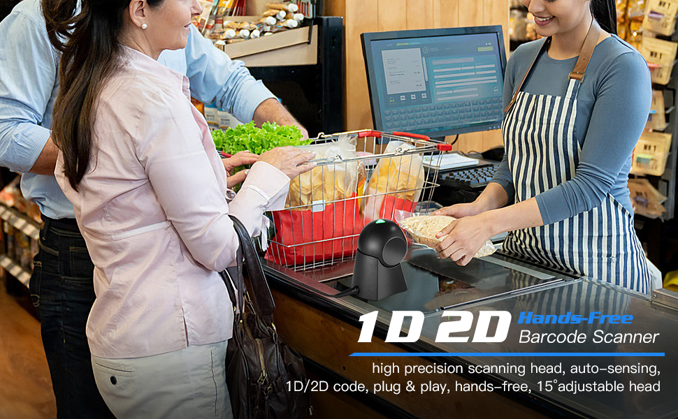 Hand-Free 2D barcode scanner
