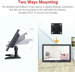 Eyoyo EM12K 12 inch HD 1920x1080 IPS LCD HDMI Monitor Screen Input Audio Video Display with BNC Cable for PC Computer Camera DVD Security CCTV DVR Home Office Surveillance