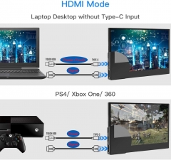 Eyoyo 13.3 inch USB C Touchscreen Monitor 1920x1080 IPS Portable Monitor Second Monitor for Laptop PC Mini PC Screen w/USB-C & HDMI Input