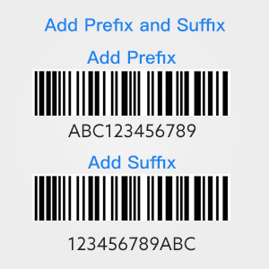 Add prefix and suffix