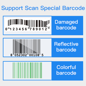 Scan special barcodes