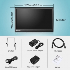 Eyoyo Portable HDMI Monitor 13.3 inch Monitor 1080P Dual HDMI Inputs Gaming Monitor Second Monitor for Laptop PC, Gaming Monitor Compatible with PS4 Xbox One