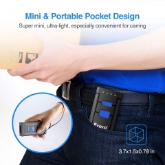 Eyoyo MJ2877 Bluetooth Barcode Scanner 1D Laser Portable USB Bluetooth 2.4G Wireless Barcode Reader Wireless Transfer Distance