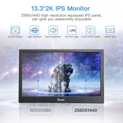 Portable HDMI Gaming Monitor, Eyoyo 10” inch IPS Portable Seceond Screen 2560x1600 High Resolution for PC Laptop Compatible with PS4, Xbox one Xbox 360, Raspberry Pi