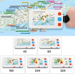 Eyoyo YS010 Portable Digital Magnifier Handheld Electronic Reading Aid 4.3 Inch w/Foldable Handle Multiple Color Modes for Low Vision, 4x-32x Zoom