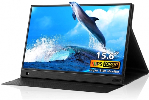 Portable Monitor - Eyoyo 15.6 inch USB C Monitor 1080P IPS LCD Monitor Laptop Second Display Screen for Computer Mac Phone Xbox Switch PS4 for Traveling Working Gaming