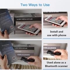 Eyoyo EY-017 2D Bluetooth Barcode Scanner, Portable Back Clip Wireless 1D 2D QR Barcode Reader with Bluetooth Function PDF417 Data Matrix Code Maxicode Image Scanning Compatible with Android, iOS