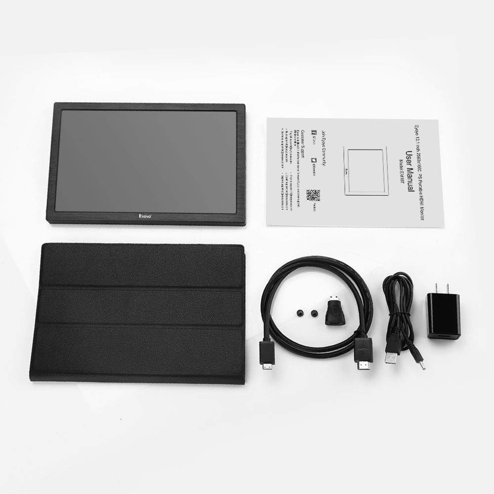 Portable HDMI Gaming Monitor, Eyoyo 10” inch IPS Portable Seceond Screen 2560x1600 High Resolution for PC Laptop Compatible with PS4, Xbox one Xbox 360, Raspberry Pi