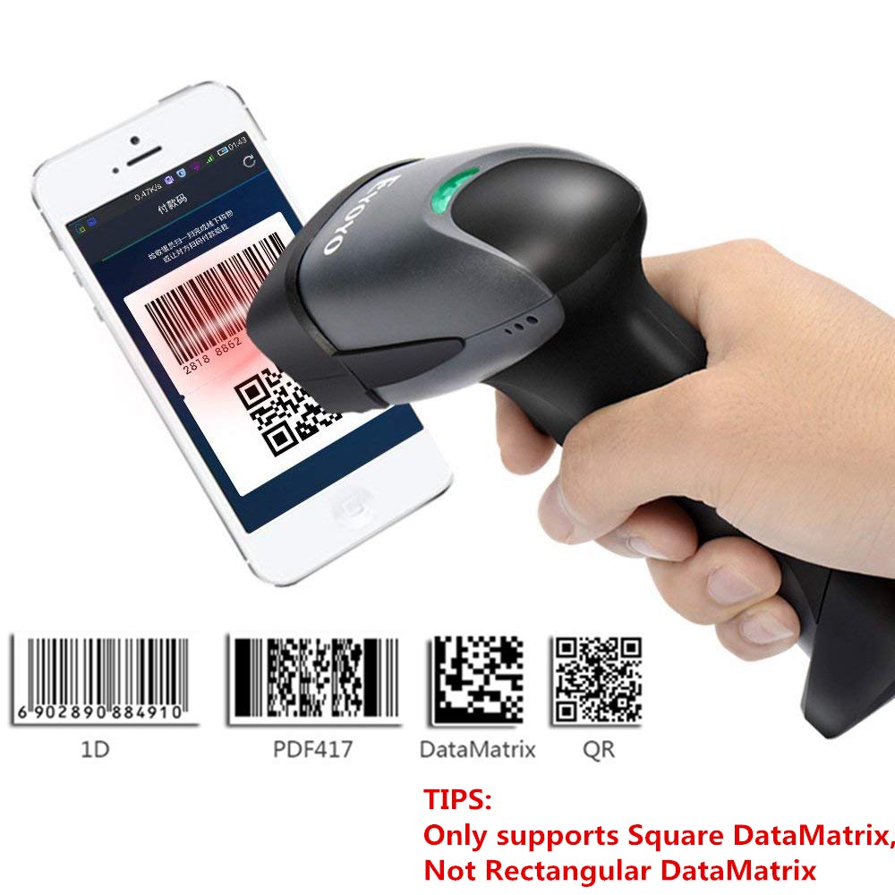 QR Barcode Scanner Eyoyo Wired Handheld 1D 2D USB CCD Barcode Reader For Mobile Payment Computer Screen Scan