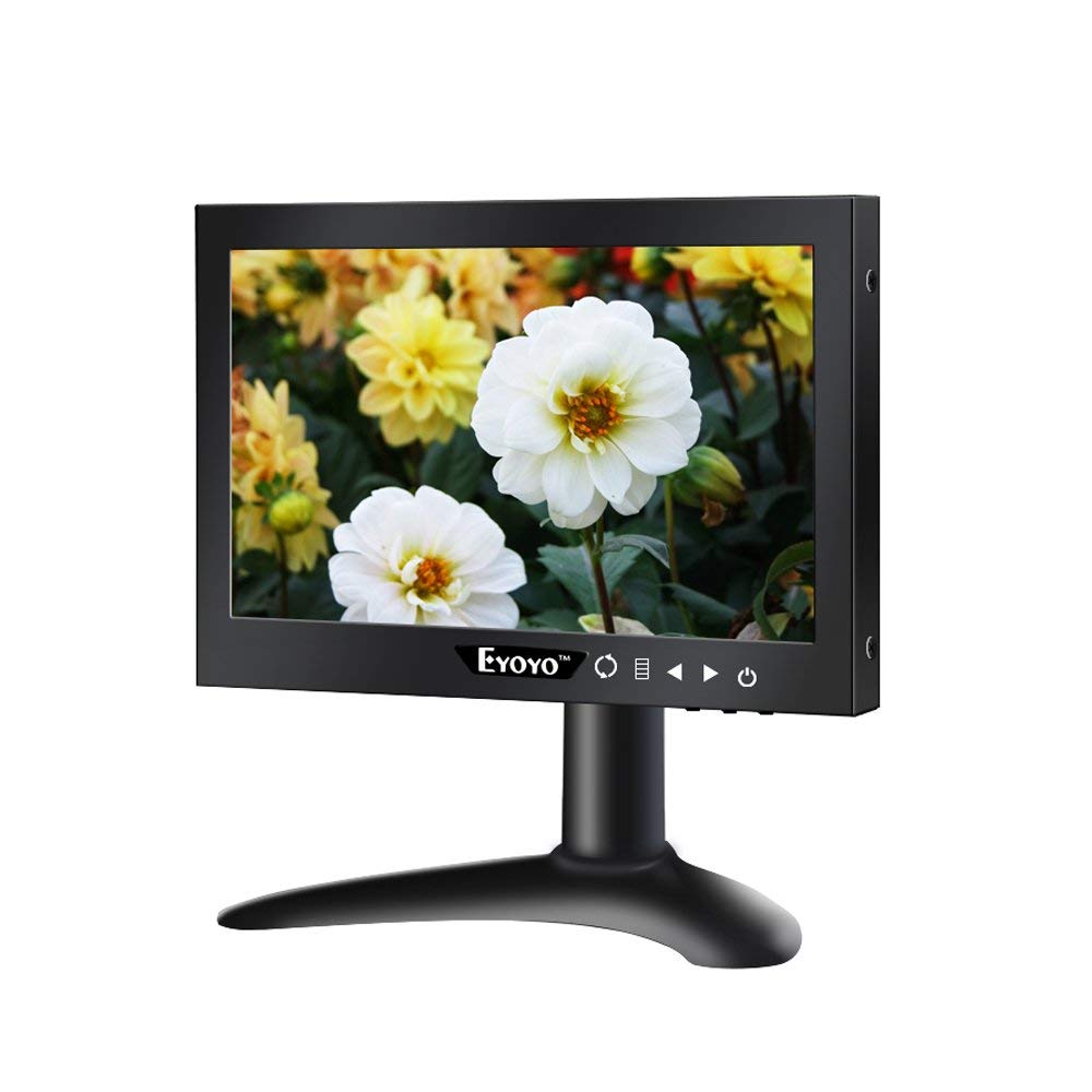 Eyoyo 7 Inch Mini Small TFT LCD Full HD Monitor Portable Display Screen 1024x600 with HDMI BNC VGA AV Input Eyoyo 7 Inch Mini Small TFT LCD Full HD Monitor Portable Display Screen 1024x600 with HDMI BNC VGA AV Input