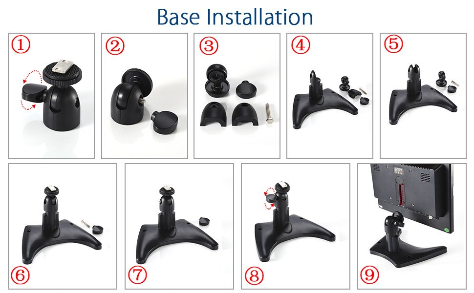 Eyoyo 10 Inch IPS LCD Monitor 1280x800 Resolution Support HDMI VGA BNC AV Input for PC TV Security display(10 inch)