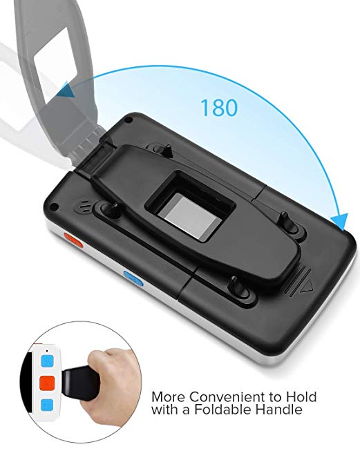 Eyoyo Portable Digital Magnifier Electronic Reading Aid 5.0 inch w/Foldable Handle for Low Vision Color Blindness 4X-32X Times Zoom 17 Color Modes 5 Levels for Brightness