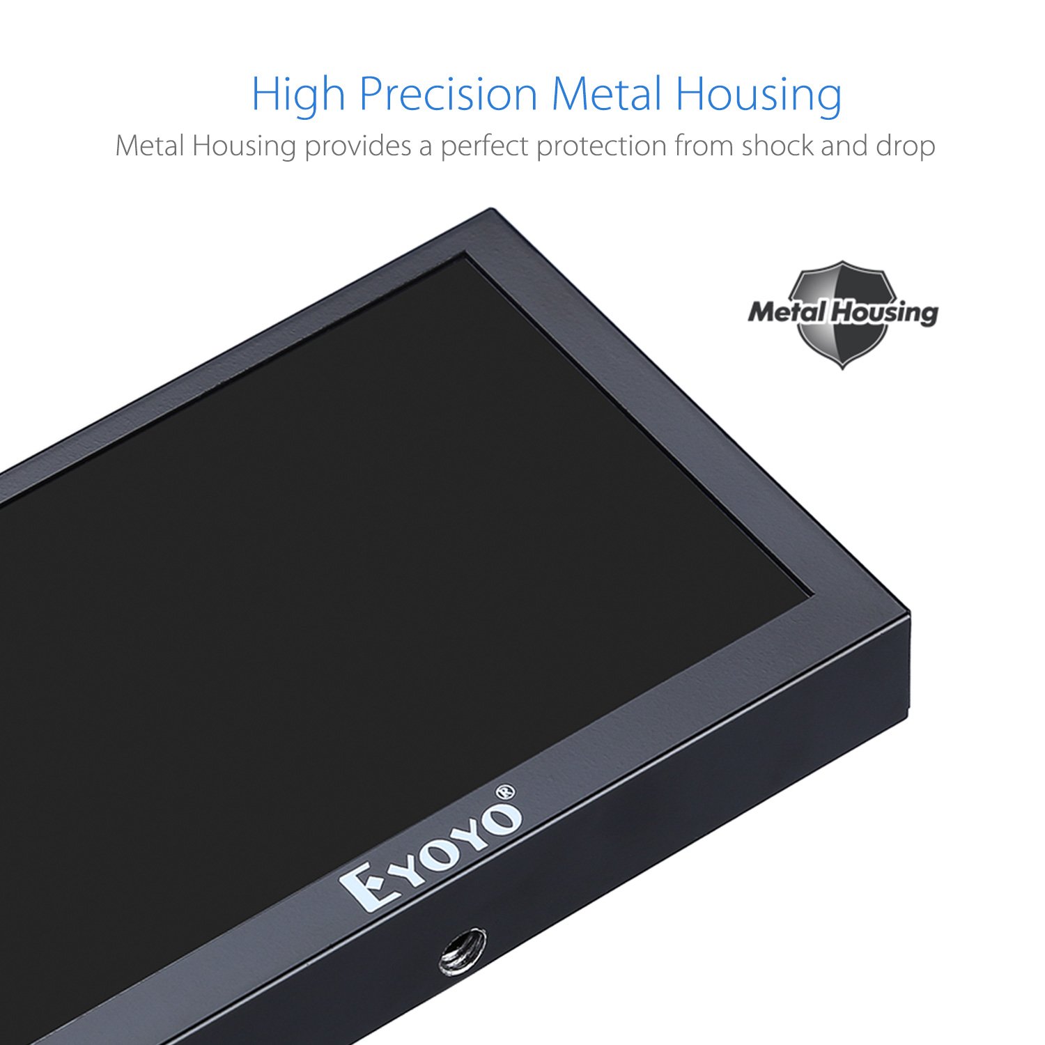 Eyoyo 5 inch Mini Monitor HD 800x480 16:9 TFT LCD Screen Display with BNC VGA AV HDMI Input, Built-in Speaker Eyoyo 5 inch Mini Monitor HD 800x480 16:9 TFT LCD Screen Display with BNC VGA AV HDMI Input, Built-in Speaker