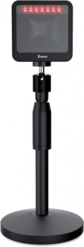 Eyoyo 1D 2D Hands-Free Barcode Scanner with Height Adjustable Stand, Omni-Directional Presentation Desktop Bar Code Scanner with Automatic Sensing Scanning for POS Checkout Counter Book Library Retail