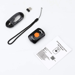 Eyoyo EY-021 2D Bluetooth Barcode Scanner, Portable Mini Wireless & USB Wired 3-in-1 QR Barcode Reader, Support Screen Scan Bookstore Express Warehouse Inventory Bar Code Scanner for iPhone iPad Android iOS