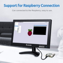 Eyoyo EM12X 12'' inch Small HDMI CCTV Monitor, 1366x768 IPS Metal Housing LED Screen W/Wall Bracket&Remote Control with HDMI/VGA/AV/BNC Input Built-in Speakers for PC, Security Camera, Raspberry Pi