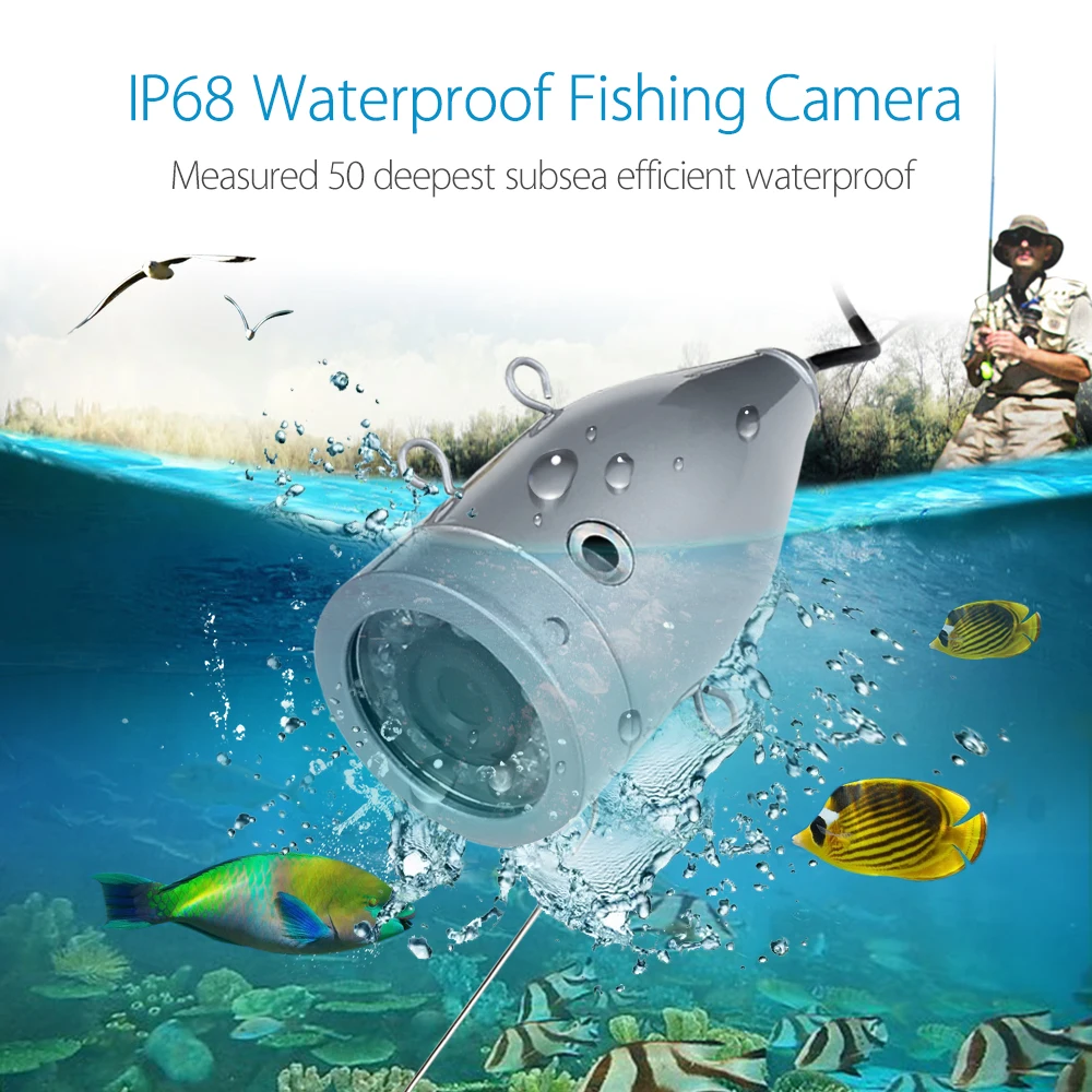 Eyoyo Underwater Fishing Camera 9 inch LCD Monitor HD 1000TVL  Waterproof DVR Video Cam (Infrared Lights 30m cable)